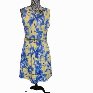 Karin stevens skater floral dress sz 10